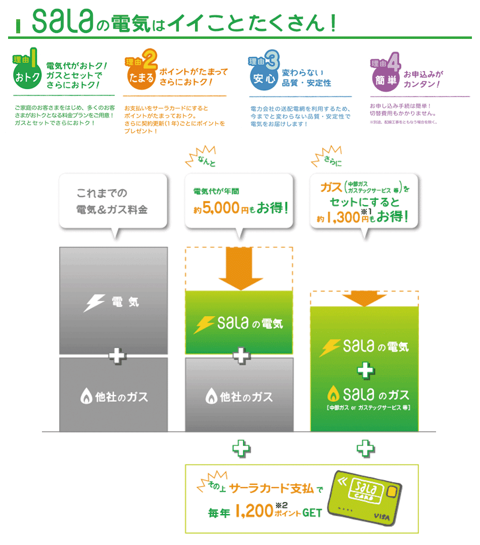 salaの電気はイイことたくさん